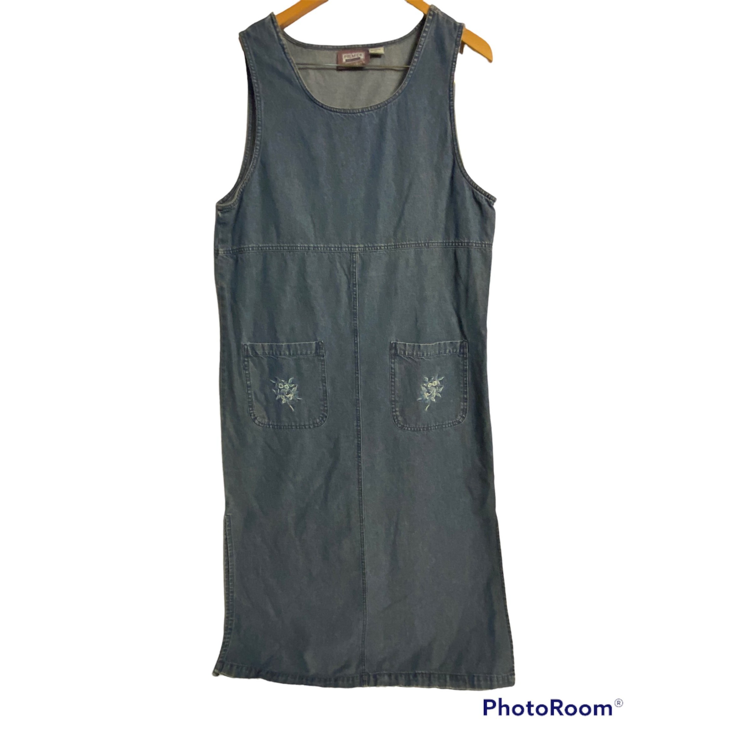 Premier International Denim/Jean Overall Jumper/Dress Size Xl Maxi